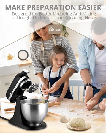 Гачок для тіста HOMGEN для посудомийної машини з нержавіючої сталі Kitchenaid 4.5/5QT Безпечний для кухонного міксера KSM150 K45 K45SS KSM75 KSM175 Заміна