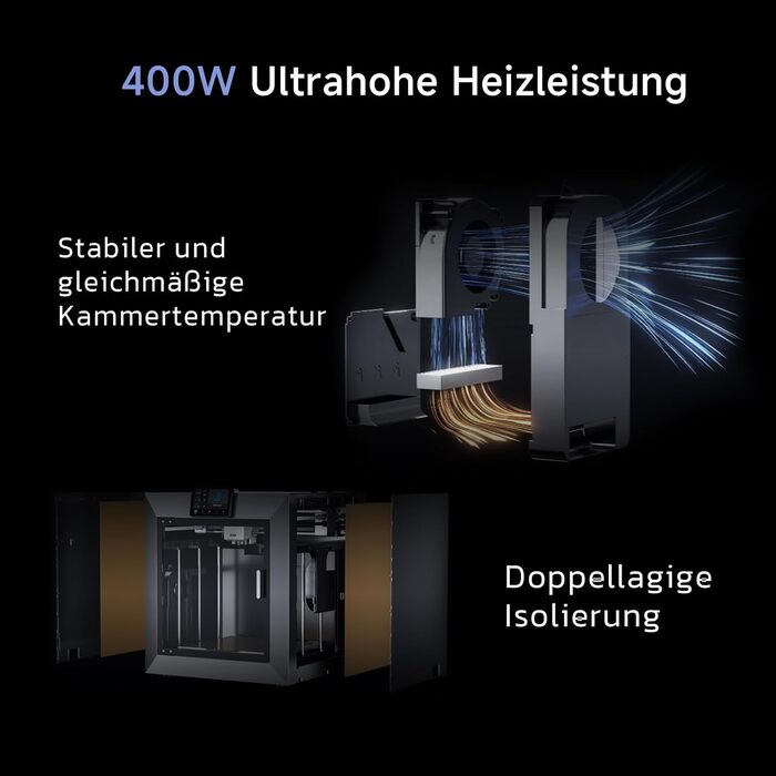 Принтер QIDI PLUS4, максимальна швидкість друку 600 мм/с, температура камери 65 , повністю автоматичне вирівнювання, прямий екстру