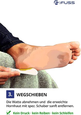 Засіб для дбайливого видалення мозолів Mr. Fuss Швидко розм'якшувальний лосьйон 250 мл 4 в упаковці Plus Pack. Педикюрний набір для догляду за ногами без шліфування з миттєвим ефектом.