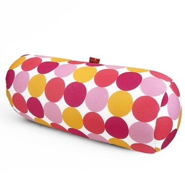 Кругла релаксаційна антистресова подушка Знімає тиск на шийний відділ хребта Наповнена дрібними комфортними намистинами М&39яка тканина з лайкри Можна прати в пральній машині 35 x 15 см Троянди