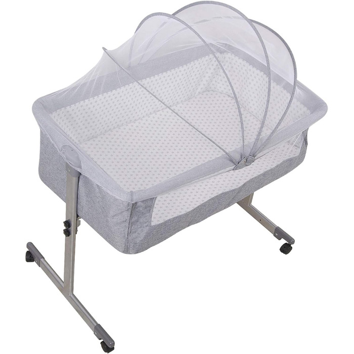 Дитячі ліжка, приліжкове ліжечко, дитяче ліжко, з москітними сітками та колесами Jw775