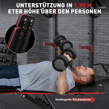 Регульована силова лава, складна силова лава, тренувальна лава 363 кг з подовжувачем для ніг, подушкою для проповідників та подовженим підголівником, багатофункціональне фітнес-обладнання для домашнього використання