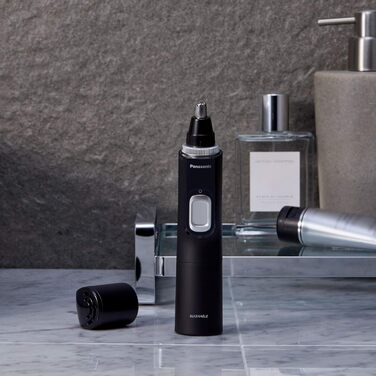 Тример для волосся в носі для чоловіків, електробритва преміум-класу, тример для носа, вух і брів, водонепроникний, на батарейках, чорний одинарний, 300-K503