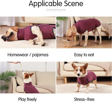 Теплий светр для собак Heywean, еластичний флісовий жилет, пуловер для маленьких та середніх собак, зимовий одяг для використання в приміщенні та на вулиці, XL (упаковка з 1), бордовий