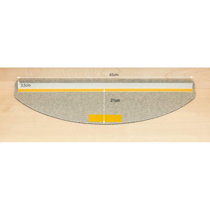 Килимки для сходів Kettelservice-Metzker Ramon MW Half Round в різних варіантах набору 65x23,5 см Антрацит 15 шт. 15 шт. Антрацит