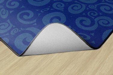 Дитячий килимок з візерунком вихор, 1,8 м х 2,4 м, синій, 389-32A