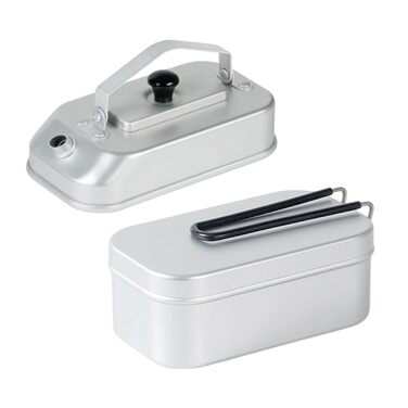 Портативний чайник із 2 предметів, тонкий, міцний посуд для використання на відкритому повітрі з функцією швидкого нагрівання для подорожей, чайник для приготування їжі