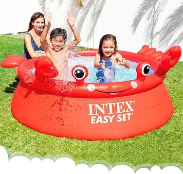 Наземний басейн Easy Set Round Crab, 880 л, ПВХ, червоний, 183x51 см, 26100NP