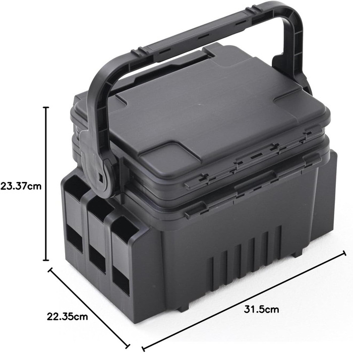 Чорний - Коробка для приманок, рибальська коробка для воблерів та м&39яких пластикових приманок, коробка для приманок, рибальський кейс, 7055 31.3x23.3x22.2