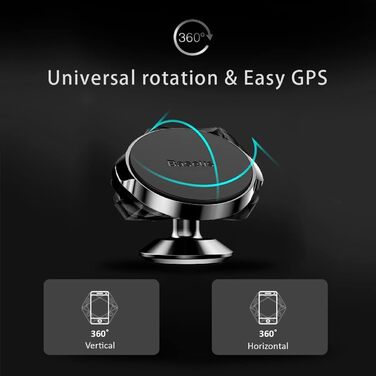 Тримач для мобільних телефонів Тримач для смартфонів для автомобіля серії Маленькі вуха магнітний (вертикальний тип) чорний (SUER-