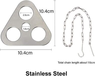 Аксесуари для барбекю на штативі для багаття, дошка для барбекю на штативі для кемпінгу Портативний посуд з нержавіючої сталі для кемпінгу з регульованим ланцюгом для підвішування посуду для кемпінгу на свіжому повітрі
