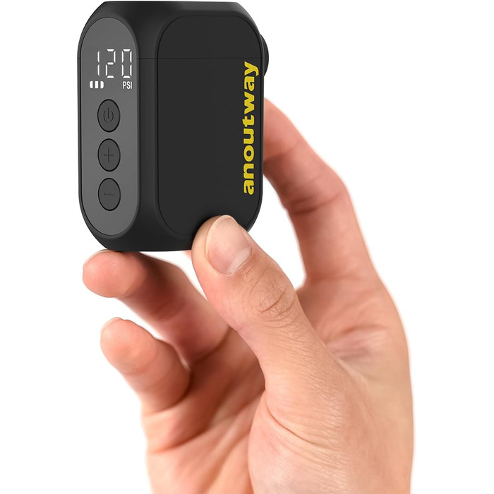 Міні-велосипедний насос Tiny Pump anoutway, електричний повітряний насос з цифровим манометром, електричний повітряний насос для велосипеда, автоматичне відключення для гірських, міських та гоночних велосипедів AT1 PRO