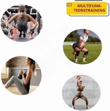 Класична чавунна гиря FFitness (16 кг), червона, з ергономічною ручкою для силових тренувань та кросфіту