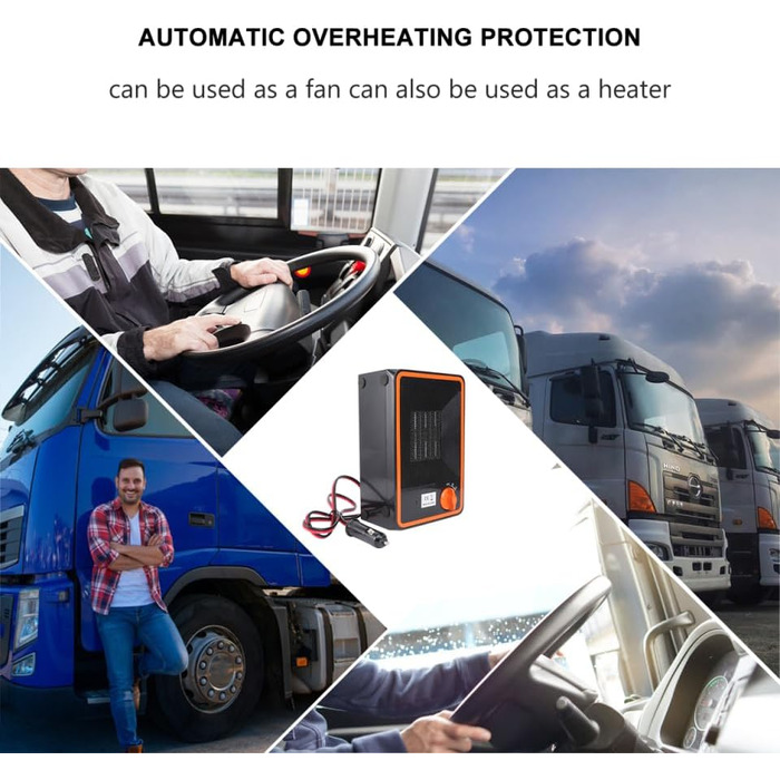 Електричний автомобільний обігрівач Hemobllo, обігрівач для транспортного засобу, швидкий нагрів, тиха робота, безпечний корпус, легке встановлення, енергоефективний, аксесуар для автомобіля