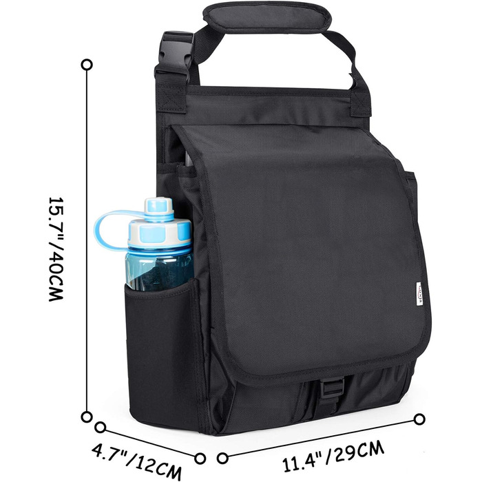 Органайзер на переднє сидіння автомобіля Luxja з чохлом і чохлом для ноутбука, органайзер на сидіння автомобіля з регульованими ре