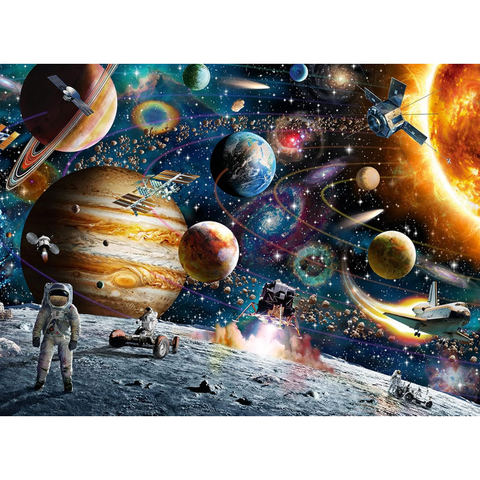 Дитячий пазл Ravensburger - 10016 In Space - Космічний пазл для дітей від 7 років, 150 елементів у форматі XXL