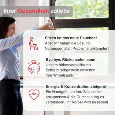 Каркас столу ergoM з регулюванням висоти та ручкою чорного кольору Висота каркасу столу регулюється від 73 до 121 см Стіл з ручним регулюванням висоти, ідеально підходить для офісу та домашнього офісу (чорний)