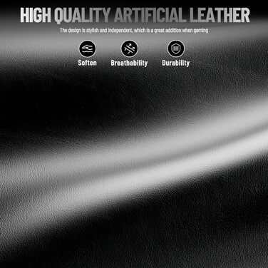 Ергономічне ігрове крісло зі штучної шкіри з функцією масажу, ігрове крісло з висувною підставкою для ніг, зручне офісне крісло/комп&39ютерне крісло з вантажопідйомністю 135 кг для домашнього офісу, чорно-біле.