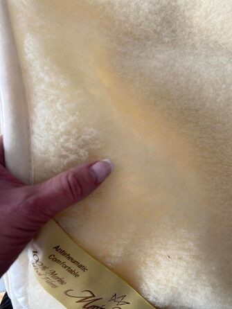 Подушка з мериносової вовни з етикеткою якості, подушка для сну, 900 г мериносової вовни, 40 x 80 см, натуральна вовна, 1 шт.