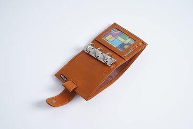 Планер Moterm A9 Regular Rings - гаманець-органайзер із натуральної шкіри (кольоровий помаранчевий, кільце 19 мм)