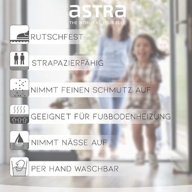 Міцний килимок Astra Perle для уловлювання бруду нековзний килимок для дверей килимки для підлоги в приміщенні вхідні килимки килимки (червоний, 40x60 см) 40 x 60 см (прямокутний) Червоний