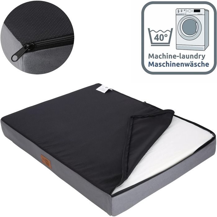 Ваше ортопедичне ліжко для собаки GEAR Biella 120x80x10 см, килимок для собаки, подушка для собаки, Oeko-TEX, можна прати