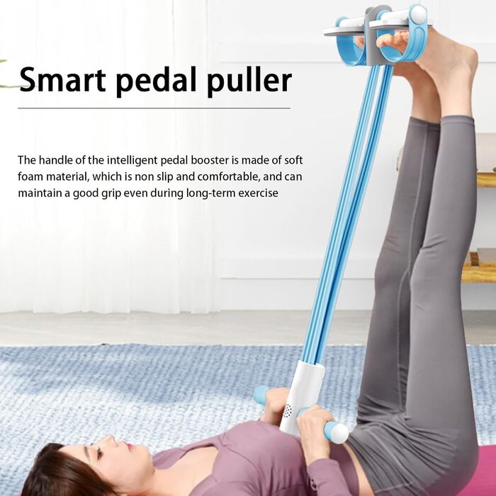 Еспандер для педалей, натяжний трос для педалей розумне обладнання для сидіння з 6 трубками, зручні стрічки для педалей, для тренувальних педалей, еспандер синього кольору