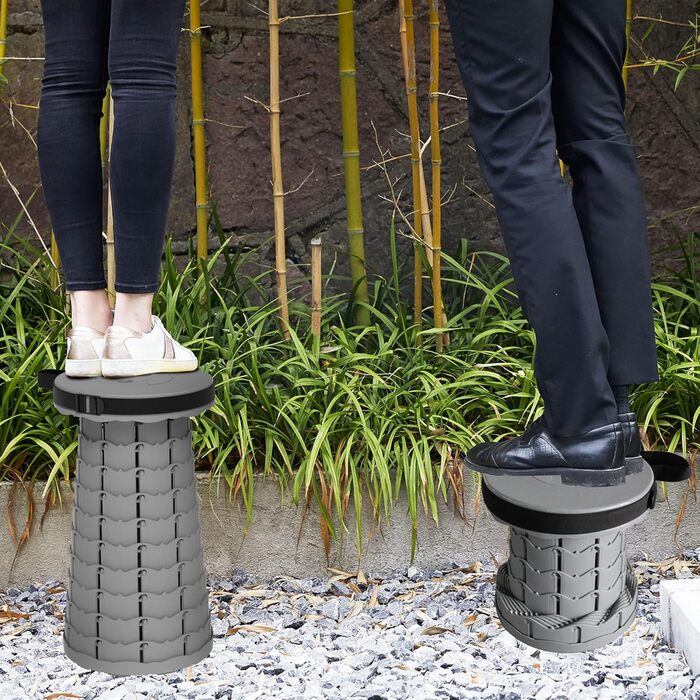 Портативний складаний стілець з подушкою, складний кемпінговий стілець, телескопічний складаний стілець для дорослих для походів, риболовлі, подорожей, барбекю, вантажопідйомність 200 кг з сумкою для перенесення, сірий