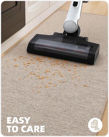 Килимки для кухні COLOR&GEOMETRY, нековзні, що праються, 43x120 см, тонка тканина 4 мм, кухонний килимок на гумовій основі, абсорбуючі, легко очищаються, килимки для підлоги перед раковиною, для коридору, бежевий, 43 x 120 см (прямокутний)