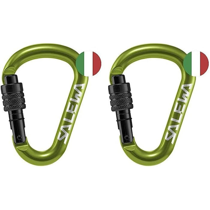 Карабін Salewa HMS Screw G2 M (упаковка з 2 шт.) флуоресцентно-зелений
