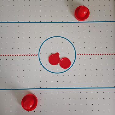 Аерохокейний стіл Relaxdays, дитячий, HBT 73x120x61 см, вкл. 2 шайби та 2 шт. овхачі, хокейний стіл з повітродувкою, чорний/білий