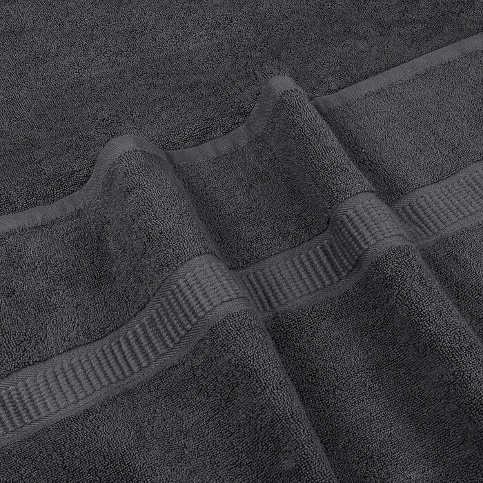 Рушники Utopia - 2 банні рушники великі з бавовни з вішалкою, рушники для сауни, банні рушники великі, рушники 90 x 180 см (сірий)