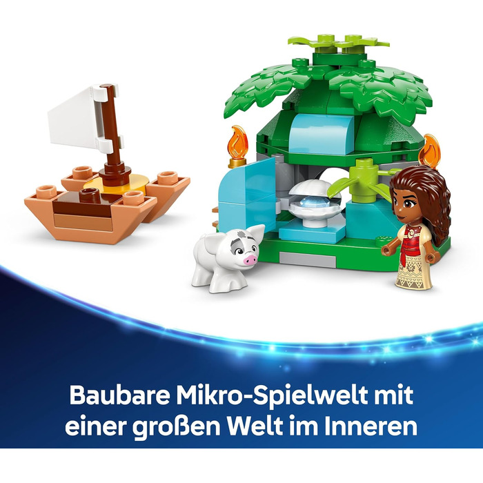 Моана 2 Розваги на острові Моани - Іграшка з 2 мініфігурками, ігровим будиночком, водною гіркою та аксесуарами - Дитячий ігровий набір - Подарунок на день народження для дівчаток віком від 5 років - 43260