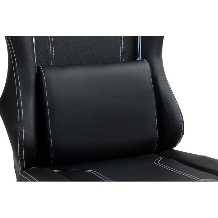 Чорне ігрове крісло - Підставка для ніг - Ергономічне - Регульована висота