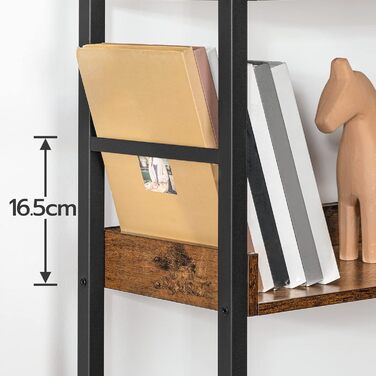 Книжкова полиця HOOBRO, книжкова шафа з дверцятами та полицею, полиця, стояча полиця, полиця для зберігання з 4 рівнями, промисловий дизайн, для вітальні, офісу, кухні, кабінету та коридору EBF46SJ01