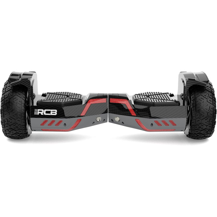 Позашляховий ховерборд RCB 8,5 дюймів – всюдихідний самобалансуючий самокат з LED-підсвічуванням, акумулятором 4 Аг, подвійним двигуном для дітей, підлітків та дорослих, чорний