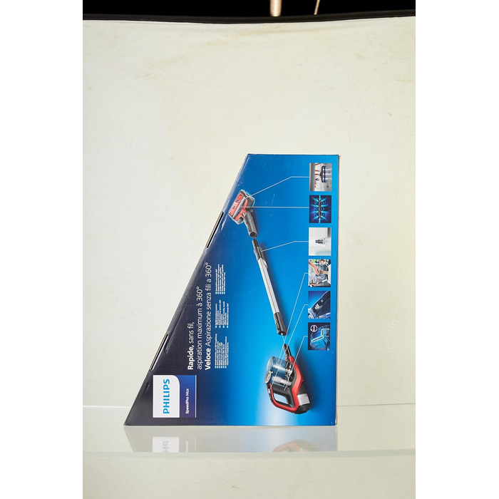 Акумуляторний пилосос PHILIPS SpeedPro Max - прилад 2-в-1, пилосос і ручний пилосос, час роботи до 65 хвилин, 360-градусна насадка