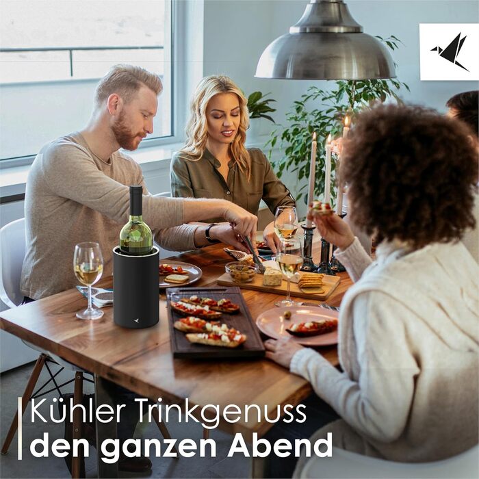 Охолоджувач пляшок Beyond для пляшок вина, шампанського та ігристих вин I Двостінний охолоджувач шампанського з нержавіючої сталі