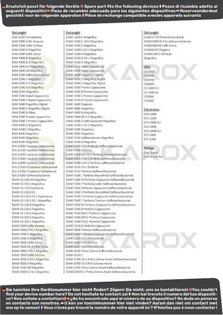 Заварювальний блок DEKAROX зі щіткою для чищення Delonghi 7313251441 для кавомашини Повністю автоматична кавоварка, така як EABI EAM, ECA, ESAM, PrimaDonna, Magnifica Perfecta