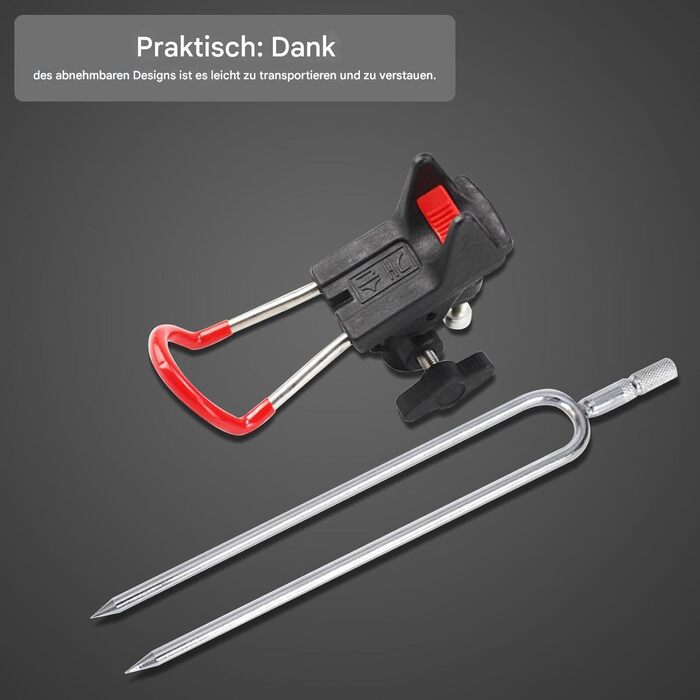 Тримач для вудки Leeko, тримач для вудки 2 шт. и з нержавіючої сталі універсальна підставка для вудки 360 регульований тримач для вудки риболовецькі аксесуари підлоговий портативний та знімний наземний