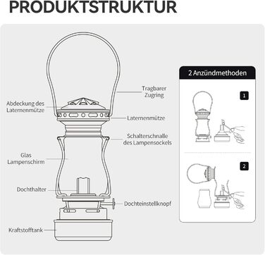 Штормовий ліхтар Thousand Winds Petroleum, ретро-нафтовий вуличний ліхтар, гасовий ліхтар Сутінковий, вітрозахисний штормовий ліхтар для активного відпочинку, кемпінгу, походів, пікніків, патіо, ретро-сріблястий