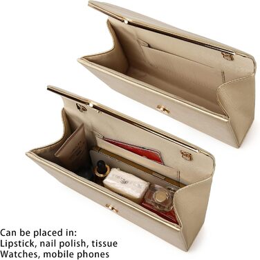 Елегантна клатч-конверт Labair з екошкіри для жінок вечірня сумочка на весілля, урочисті події. Золотий колір