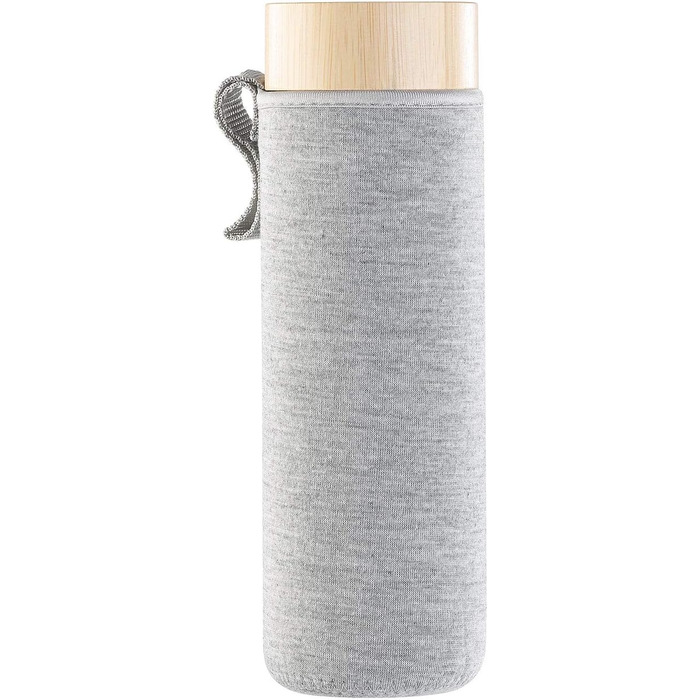 Подвійна пляшка для чаюПодвійна скляна пляшка з неопреновим чохлом та чайним ситечком, 400 мл (термос)