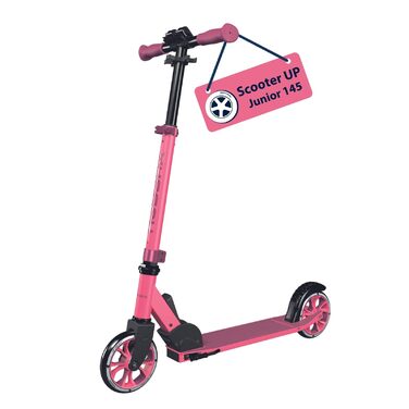 Дитячий самокат HUDORA Scooter Up 145 Junior надійний та безпечний, від 3 років, складаний міський самокат, колеса 145 мм, регульована висота, до 60 кг, колір pixie/berry