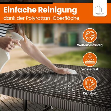 Розкладний фуршетний стіл Розкладний садовий стіл з поліратангу Всепогодний та складний пивний стіл Міцний розкладний стіл для саду, фестивалів, кемпінгу та заходів на свіжому повітрі (чорний)