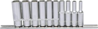 Набір торцевих головок KS Tools 917.0610 CLASSIC 1/4, шестигранних, подовжених, 10 шт., 4-13 мм