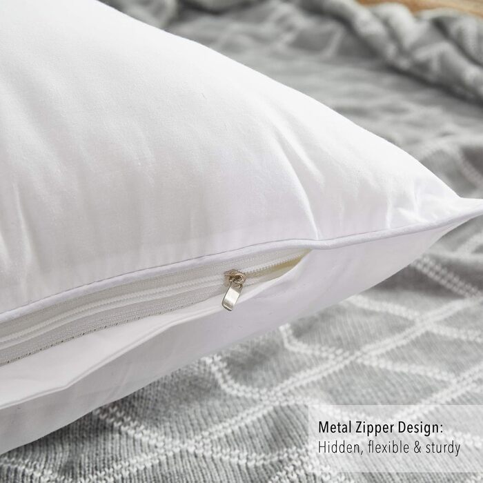 Вставки для подушок Oubonun 55 55 см (комплект з 2 шт.) Внутрішні подушки з поліестеру для дивана, кушетки та ліжка Прямокутний декоративний наповнювач для подушок зі 100 бавовняним чохлом 55 x 55 см