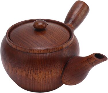 Дерев'яний чайник Holz-Teekanne, традиційний дерев'яний чайник з вишуканим свистком, виготовлений вручну в стилі Кунг-Фу для дому, офісу та ресторану