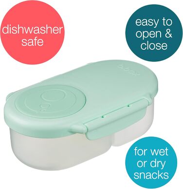Міні-ланчбокс з 2 герметичними відділеннями Ідеально підходить для малюків, дитячих обідів та перекусів Поміщає ціле яблуко Без BPA