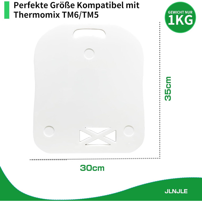 Розсувна дошка підходить для Thermomix TM6 TM5, JLNJLE Високоякісна акрилова планерна дошка без зусиль рухома дошка для аксесуарів TM6 TM5 (біла)